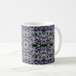 Taza De Café Leafy Creeping Vine Drawing Pattern With Pastels