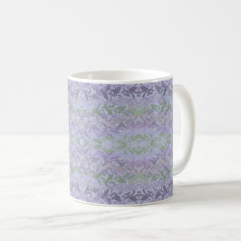 Taza De Café Leafy Creeping Vine Drawing Pattern With Pastels