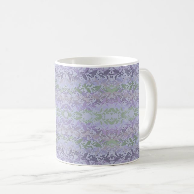 Taza De Café Leafy Creeping Vine Drawing Pattern With Pastels (Anverso derecho)