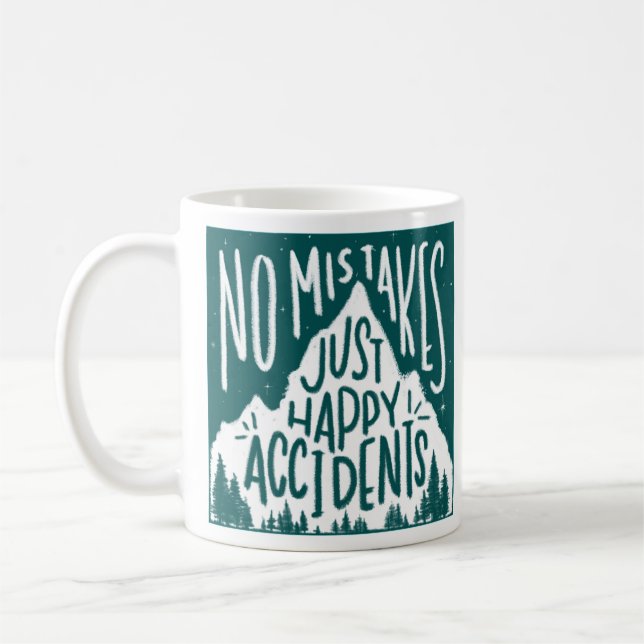 Taza De Café Leafy No Errores Sólo Accidentes Felices  (Izquierda)