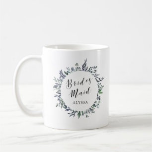 Taza De Café Leafy Watercolor   Noviaria