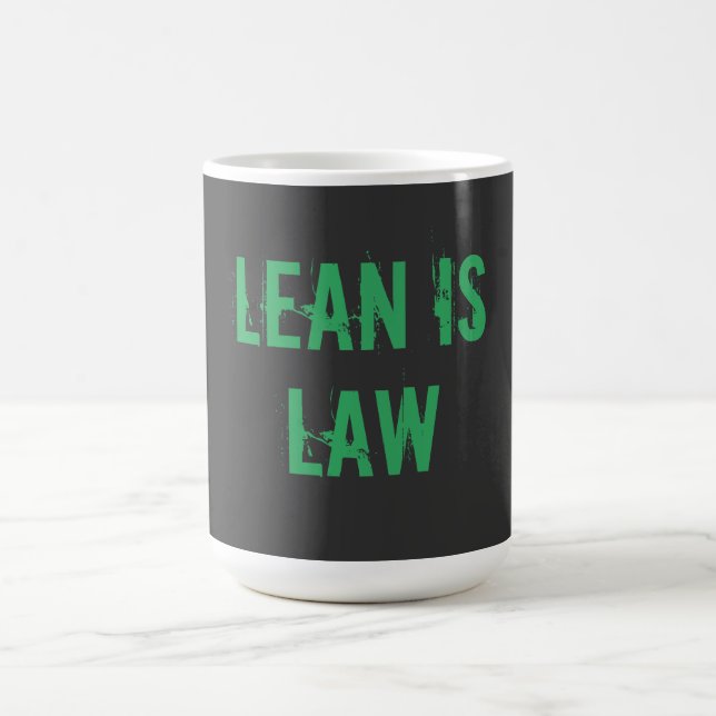 Taza De Café Lean is Law Fitness Personal Trainer Bodybuilding (Centro)