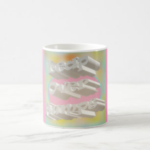 Taza De Café Leap Over Hump diseño de arte pasteles polvoriento