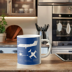 Taza De Café Learjet 23 - Planes de dibujo del avión ABD