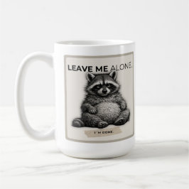 Taza De Café Leave Me Alone Mug – Funny Introvert Raccoon