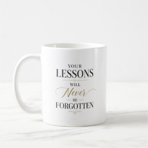 Taza De Café Lecciones de maestro nombre personalizado