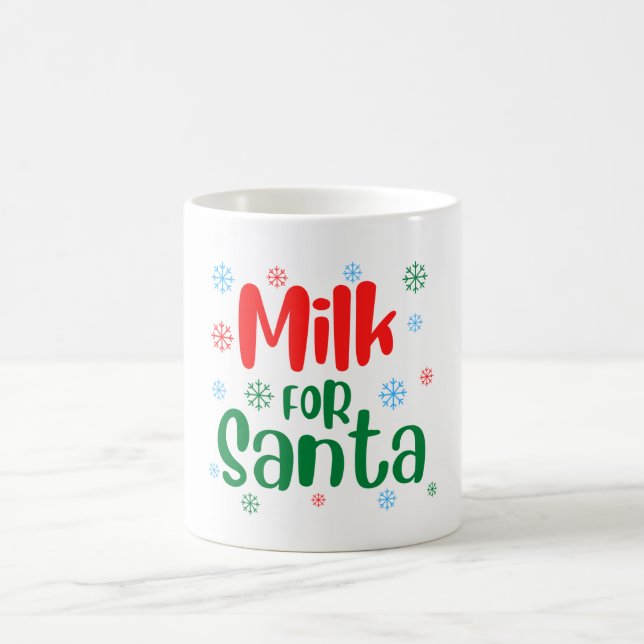 Taza De Café Leche festiva roja y verde para Santa Mug (Centro)