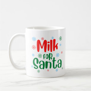 Taza De Café Leche festiva roja y verde para Santa Mug