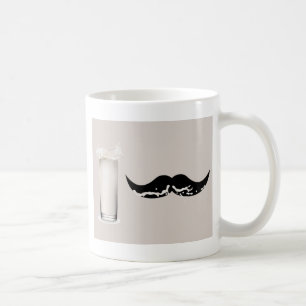 Taza De Café Leche Mustache Creme