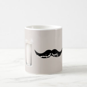 Taza De Café Leche Mustache Creme