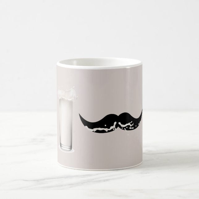Taza De Café Leche Mustache Creme (Centro)