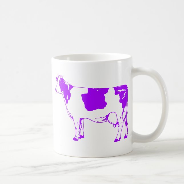 Taza De Café Leche Silhouette Carne de vacuno Moo Bull Steer (Derecha)