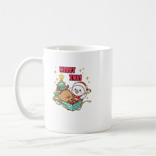 Taza De Café Leche y Mocha alegres.