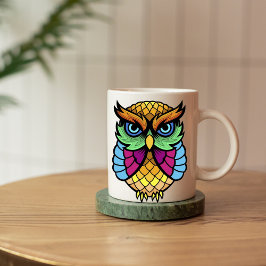 Taza De Café lechón geométrico colorido