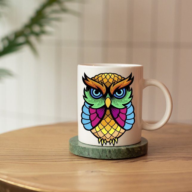 Taza De Café lechón geométrico colorido (Subido por el creador)