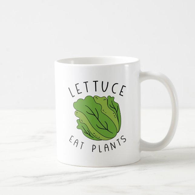 Taza De Café Lechuga Come Plantas (Derecha)