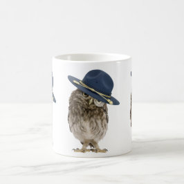 Taza De Café Lechuza almenada adorable - lupa