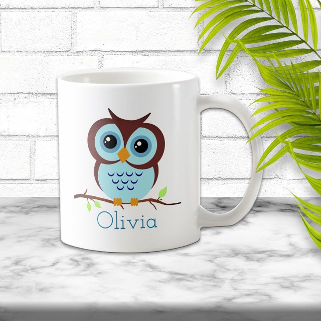 Taza De Café Lechuza azul Personalizado (Subido por el creador)