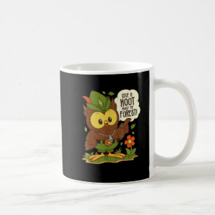 Taza De Café Lechuza carpintera sobre el Día del Árbol Forestal
