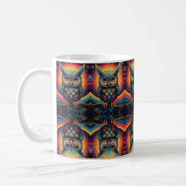 Taza De Café Lechuza cósmica de la sabiduría (Izquierda)