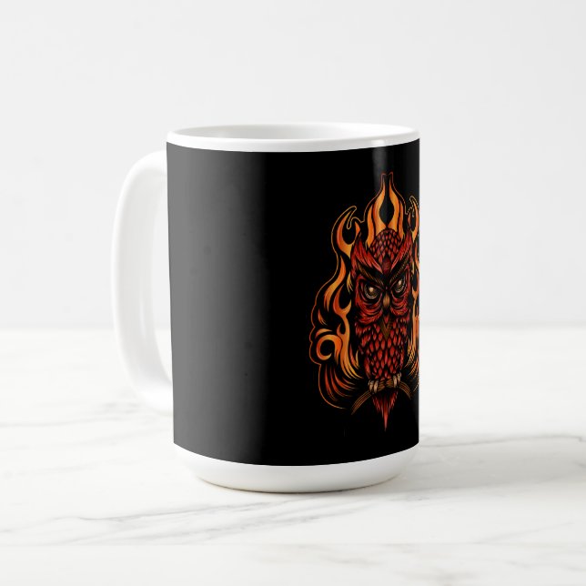 Taza De Café Lechuza de Fuego (Anverso izquierdo)