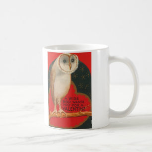Taza De Café Lechuza de Granero Corazón Árbol Estrellas San Val