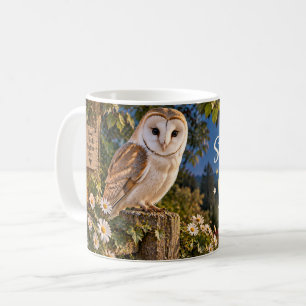 Taza De Café Lechuza de Granero Mantén la Sabiduría Mantén lo M