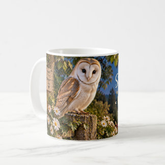 Taza De Café Lechuza de Granero Mantén la Sabiduría Mantén lo M