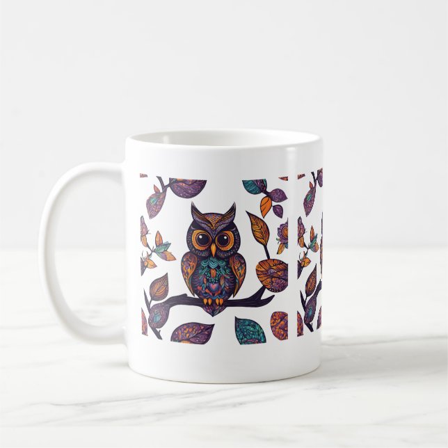Taza De Café Lechuza de Halloween Alebrije y se va (Izquierda)