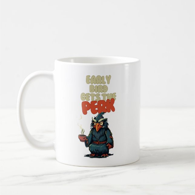 Taza De Café Lechuza divertida sosteniendo café Mug (Izquierda)