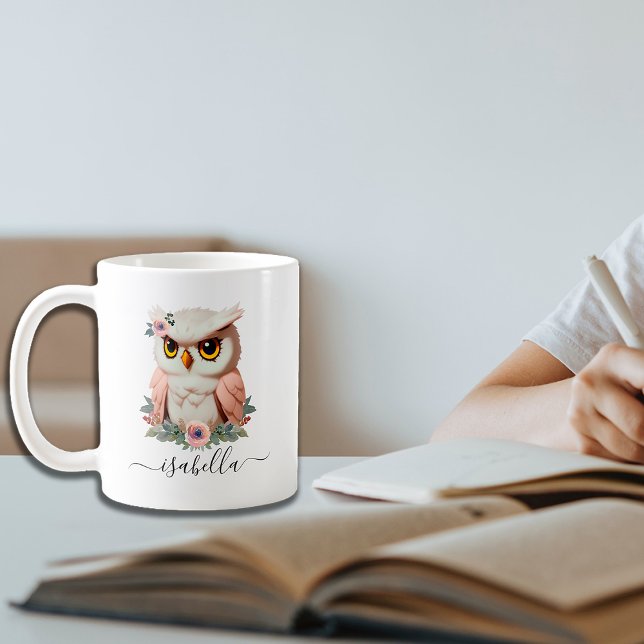 Taza De Café Lechuza floral (Subido por el creador)