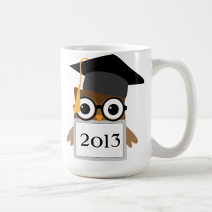 Taza De Café Lechuza Geeky con Grad Cap Clase De Graduación Mu