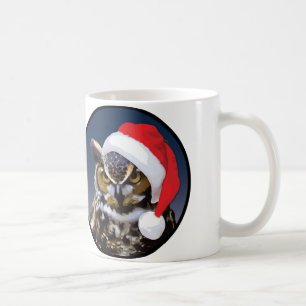 Taza De Café Lechuza navidad - Mugre blanca de 11 onzas