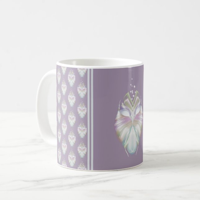 Taza De Café Lechuza Oracle Púrpura Pastel (Anverso izquierdo)