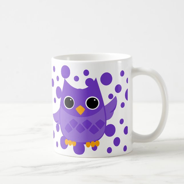 Taza De Café Lechuza púrpura (Derecha)