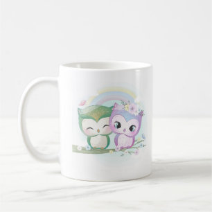 Taza De Café Lechuzas Cutas