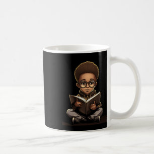 Taza De Café Lector afroamericano de lectura de libros Afroamer