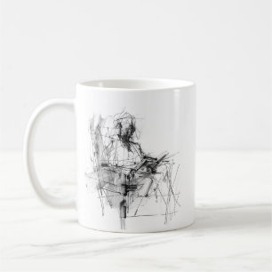 Taza De Café Lector de libros abstractos
