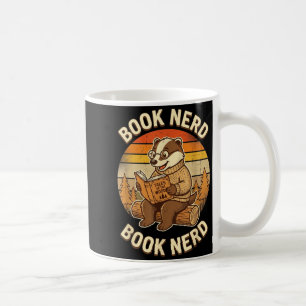 Taza De Café Lector de libros divertido diseño retro de puesta 