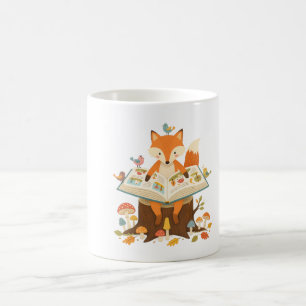 Taza De Café Lector del bosque curioso