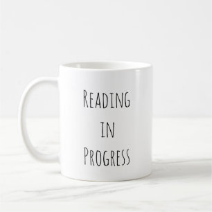 Taza De Café Lector en Progreso Minimalista Amante de los Libro