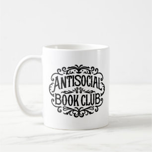 Taza De Café lector introvertido club de lectura antisocial