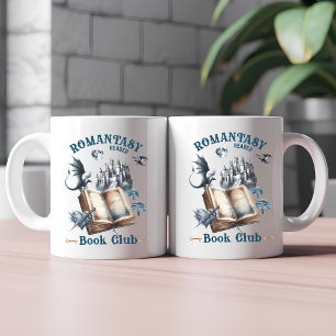 Taza De Café Lector romántico Dragon Book Club Castle