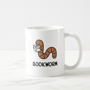 Taza De Café Lectora Gusana Amante de los Libros Divertida