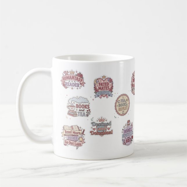 Taza De Café Lectores de libros de Romantasy (Izquierda)