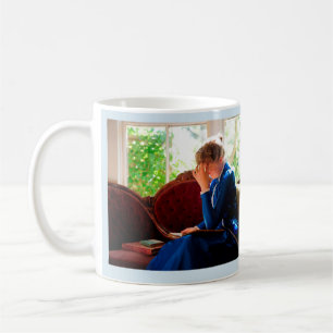Taza De Café Lectura de la señora, cita del libro del Victorian