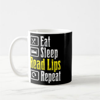 Taza De Café Lectura de Labios Asl Gestos Manos Sordera Pérdida