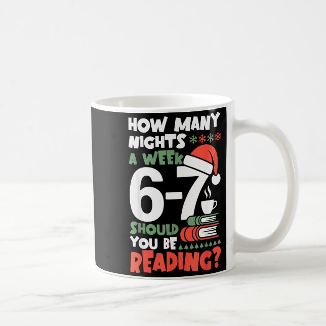 Taza De Café Lectura Divertida 67 Meme Libro de Navidad de Prof (Derecha)