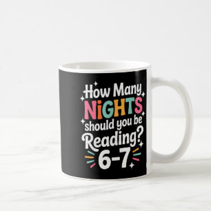 Taza De Café Lectura Divertida 6 7 Seis Siete Meme Libro Englie