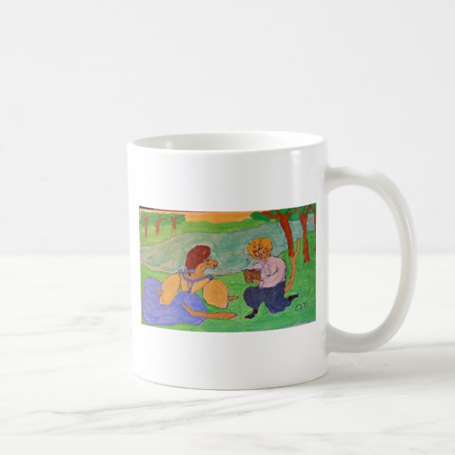 Taza De Café Lectura por el río (Derecha)